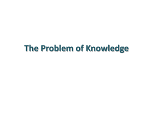 The Problem of Knowledge