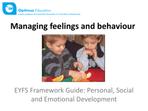 Personal social and emotional development: PSED