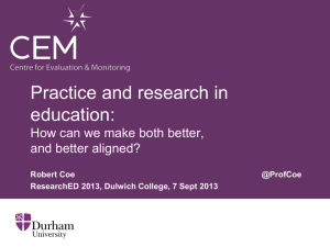 Practice and research in education: How can we make both better