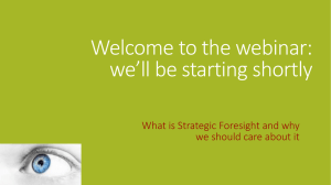 What is strategic foresight and why we should