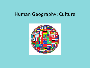 Human Geography: Culture