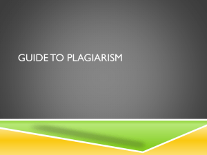 Quick Guide to Plagiarism - School of Social Work