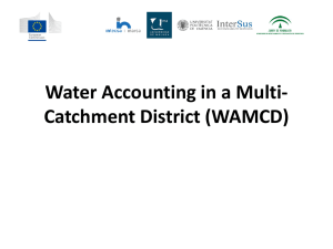 Water Accounting in a Multi-Catchment District (WAMCD)