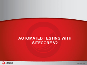 Automated Testing with Sitecore V2