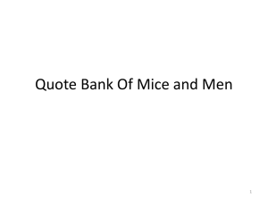 Quote bank Of Mice and Men
