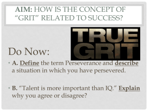 Aim: How is the concept of *Grit* related to success?