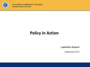 California Legislative Process - California Community Colleges