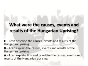 What were the causes, events and results of the Hungarian Uprising?