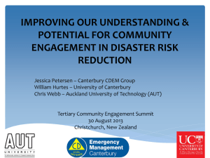 improving our understanding & potential for community engagement