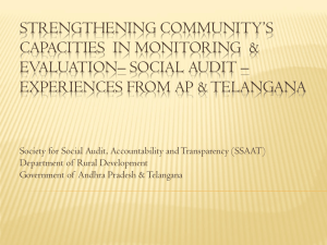 Social Audit – Experiences from AP & Telangana