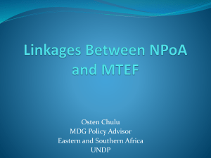 Linkages Between NPoA and MTEF