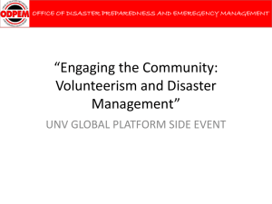 Engaging the Community: Volunteerism and