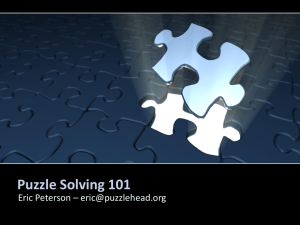 Puzzle Solving 101