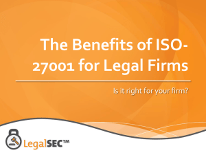 The Benefits of ISO-27001 for Legal Firms