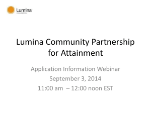 Lumina Community Partnership for Attainment