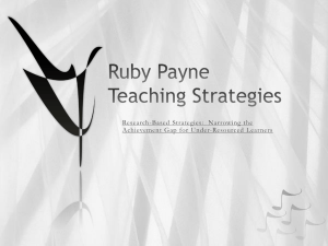 Ruby Payne Teaching Strategies