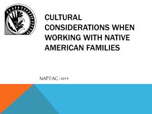 Cultural Considerations When Working With Native American Families