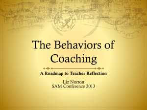 The Behaviors of Coaching