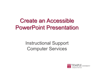 Create an Accessible PowerPoint Presentation