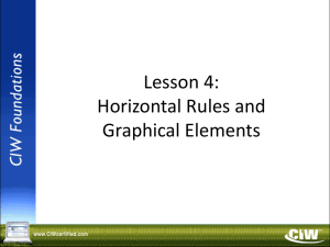 Lesson 4: Horizontal Rules and Graphical Elements