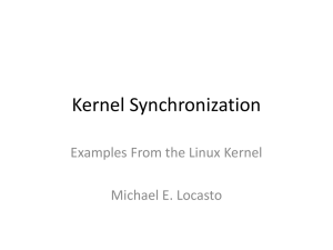 Kernel Synchronization
