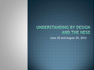 Understanding by Design and the NESD