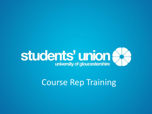 Your Course Rep Training Presentation