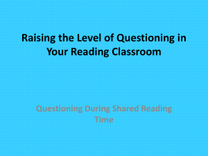 Raising the Level of Questioning - K