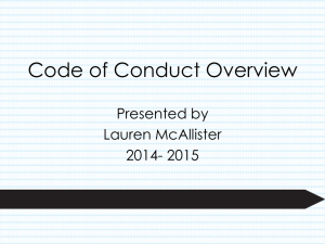 Code of Conduct Overview - Florida Key Club Florida Key Club