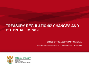 Presentation to TRs Changes and Potential Impact 21 August 2014