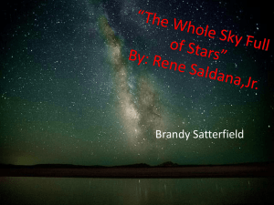 *The Whole Sky Full of Stars* By: Rene Saldana,Jr.