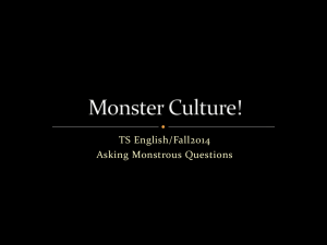 "what is a monster": course introduction