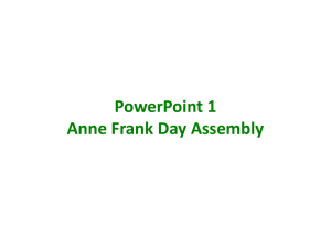 PowerPoint 1 Anne Frank Day Assembly