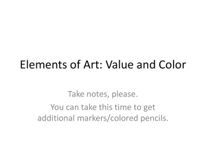 Elements of Art: Value and Color