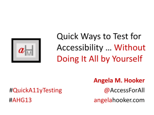Quick ways to test for accessility
