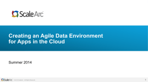 Creating an Agile Data Environment for Apps in the Cloud