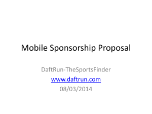 Mobile Sponsorship Proposal