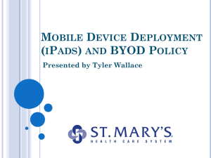 Mobile Device Deployment (iPads) and boyd