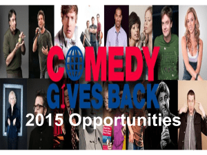the 2015 Comedy Gives Back sponsorship package