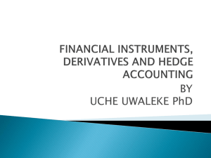 financial instruments, derivatives and hedge accounting