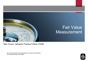 Fair Value Measurement - Financial Accounting Standards