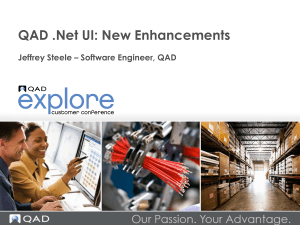 QAD .Net UI: New Enhancements