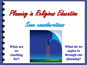 Planning in Religious Education (PPT)