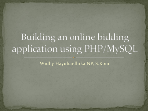 Building an online bidding application using PHP/MySQL