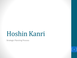 Hoshin Kanri – Strategic Planning Process