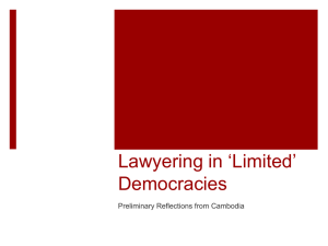 `Limited` Democracies – Preliminary Reflections from Cambodia