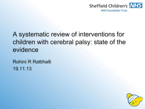 A systematic review of interventions for children with cerebral palsy