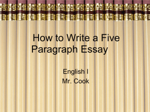 How to Write a Five Paragraph Essay Using Spool Design