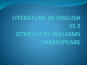 LITERATURE-IN-ENGLISH SS 2 OTHELLO BY WILLIAMS