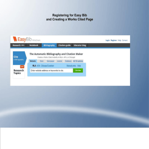 Getting Started With EasyBib